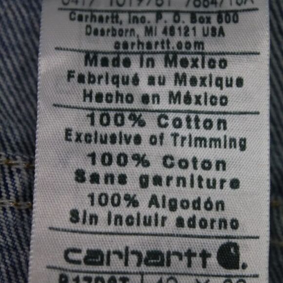 Carhartt Mens Blue Jeans 42 x 32 B17 D8T Relaxed Fit Work Denim - Picture 5 of 5